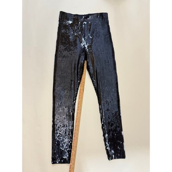 Express Super High Waisted Sequin Leggings, Size M - Picture 2 of 4